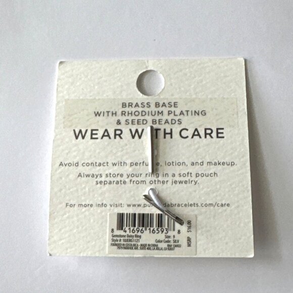 Pura Vida Gemstone Daisy Ring Size 9 - Picture 5 of 5